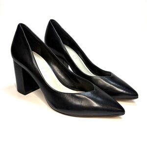 1.State Black Leather Block Heel Pumps | 5
